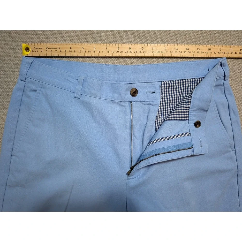 Brooks Brothers Clark Mens Pants Blue 36x32 Twill Breathable Pockets W36 L32